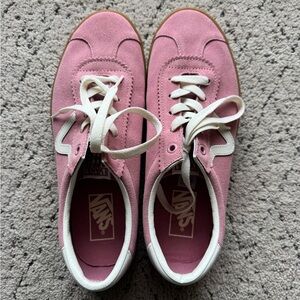 Vans Women's Suede Pink Lace-Up Sneakers